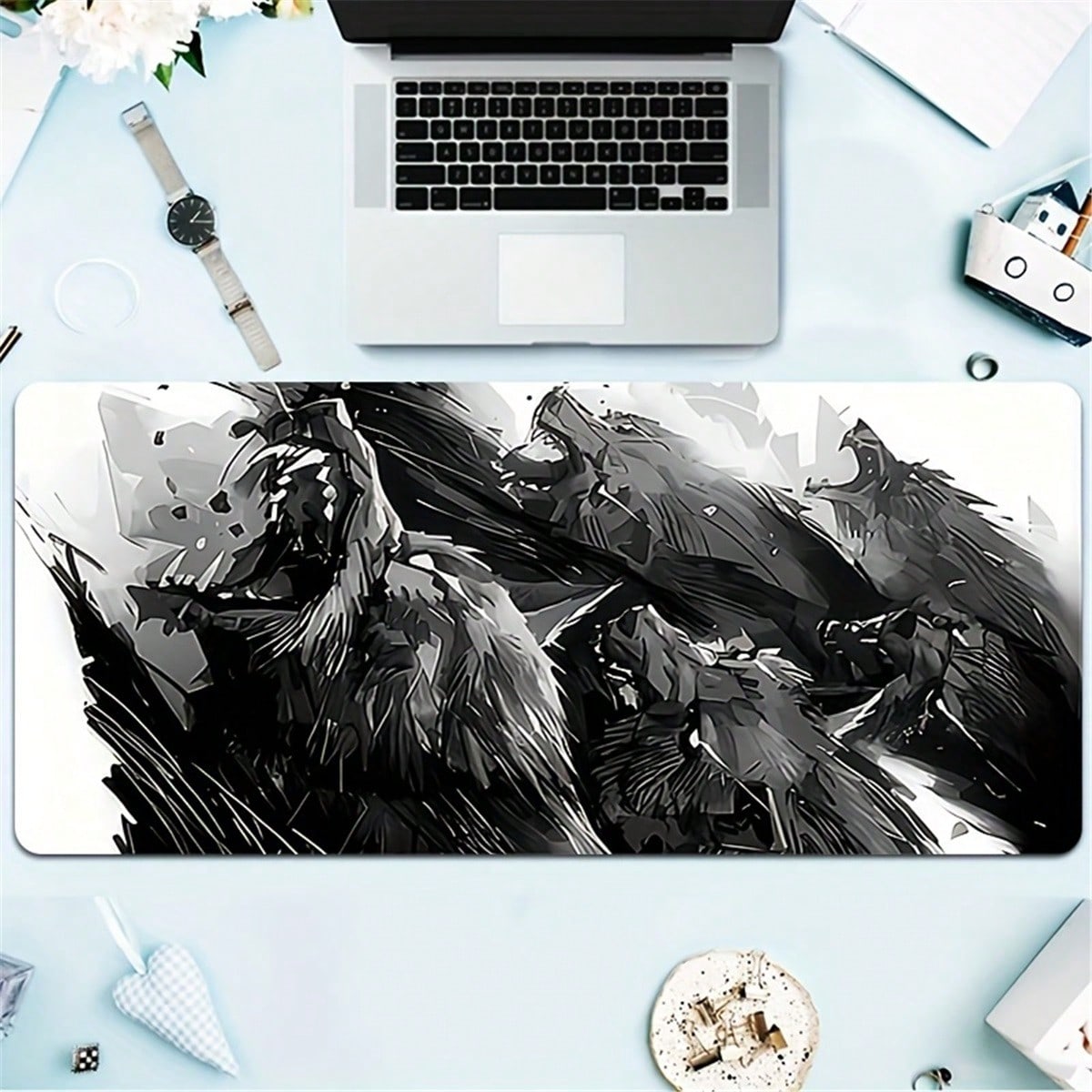 Desk Setup Pc And Laptop - Tapete de Mesa Grande para Jogos