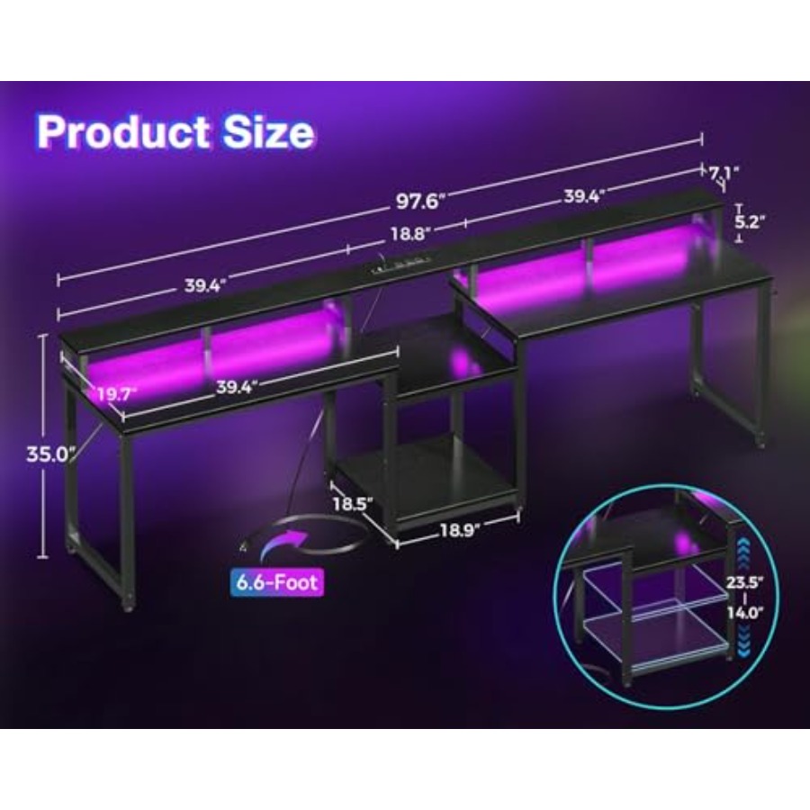 Mesa de jogos para 2 pessoas,  - Setup Desk Monitor avaliação e preço