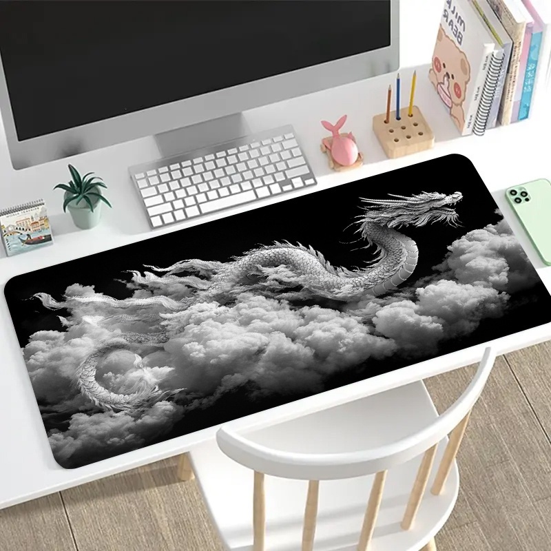 Mouse Pad Gamer Dragão Preto e - Desk Setup Pc And Laptop avaliação e preço