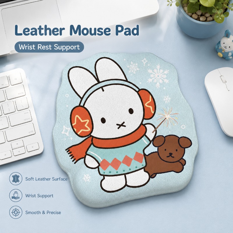 Mouse Pad de Couro Anime Miffy - Desk Setup With Tv avaliação e preço