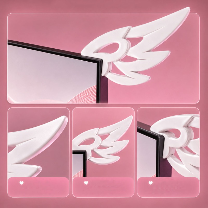 Decoração Kawaii 3D com Asas p - Setup Desk Monitor avaliação e preço