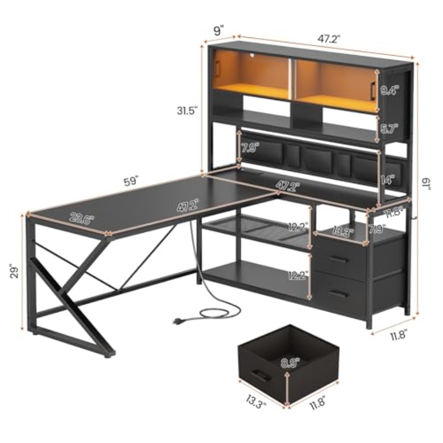 Mesa de jogos em formato de «L - Desk Setup L Shaped avaliação e preço