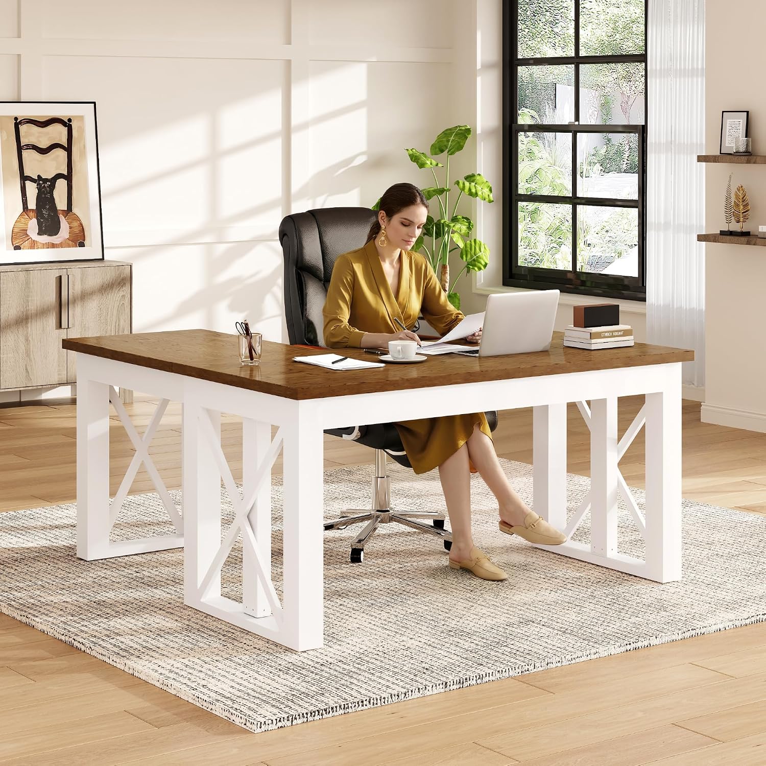 Mesa de Trabalho em L com Gave - Desk Setup L Shaped avaliação e preço