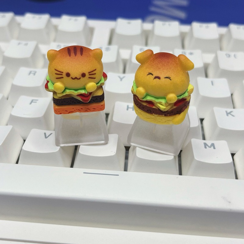 Keycap de Gato Cachorrinho Ham - Desk Setup With Tv avaliação e preço