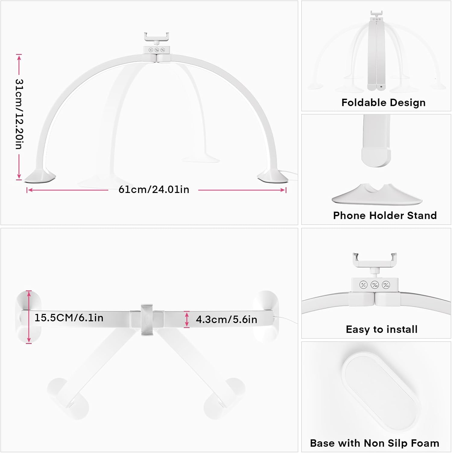 Meia lua luz em forma de u art - Desk Setup Lamp avaliação e preço